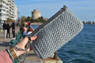 Πλεκτή χειροποίητη τσάντα