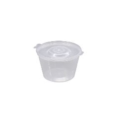 Σωσάκι PP στρόγγυλο διάφανο χωρητικότητας 120ml (4oz) με ενσωματωμένο καπάκι