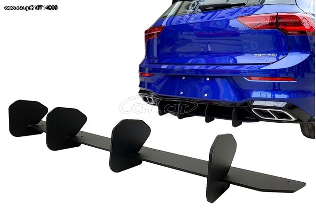 Οπίσθιος Διαχύτης – Rear Bumper Extension Splitter for Diffuser suitable for VW Golf 8 Hatchback Mk8/MQB (2020-Up)