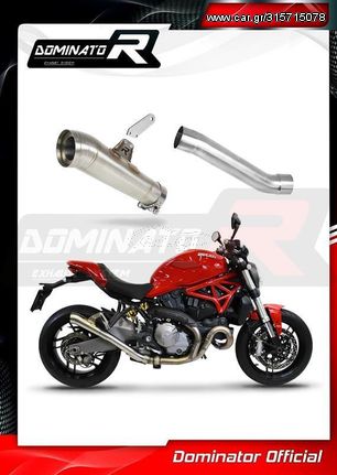 Dominator Εξάτμιση Τελικό Gp2 S.Steel Ducati Monster 821  2018 - 2021 Με Σιγαστήρα