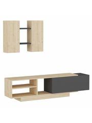 ΣΥΝΘΕΣΗ ΤΗΛΕΟΡΑΣΗΣ HM9106.01 ΦΥΣΙΚΟ ΑΝΘΡΑΚΙ 140x31,6x60Υ εκ.