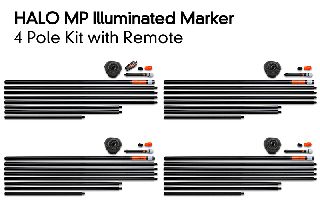 FOX HALO ILLUMINATED MARKER POLE – 4 POLE KIT INCLUDING REMOTE