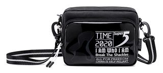 SUPER FIVE τσάντα ώμου K00111-BK, μαύρη K00111-BK