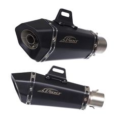 Τελικό εξάτμισης Φ51-250MM πολυγωνικό μαύρο + σιγαστήρα (M-2255) APIDO