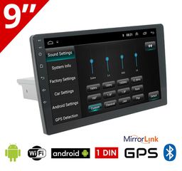 CAMERA + 1DIN Android οθόνη αυτοκινήτου 9" ιντσών με GPS (ηχοσύστημα, WI-FI, Youtube, USB, 1 DIN, MP3, MP5, Bluetooth, Mirrorlink, Universal, 4x60W, AUX) 4910