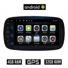CAMERA + SMART 453 (μετά το 2016) Android οθόνη αυτοκίνητου 4GB με GPS WI-FI (ηχοσύστημα αφής 9" ιντσών FORTWO OEM Youtube Playstore MP3 USB Radio Bluetooth Mirrorlink εργοστασιακή, AUX, 4x60W) 5