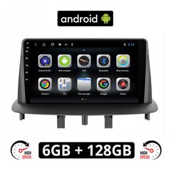 CAMERA + RENAULT MEGANE 3 (2009-2014) Android οθόνη αυτοκίνητου 6GB με GPS WI-FI (ηχοσύστημα αφής 9" ιντσών OEM Youtube Playstore MP3 USB Radio Bluetooth Mirrorlink εργοστασιακή, 4x60W, AUX) 5565