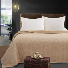 Κουβέρτα μονόχρωμη μονή Fleece Art 11550 διαστάσεων 160x220cm σε μπεζ χρώμα
