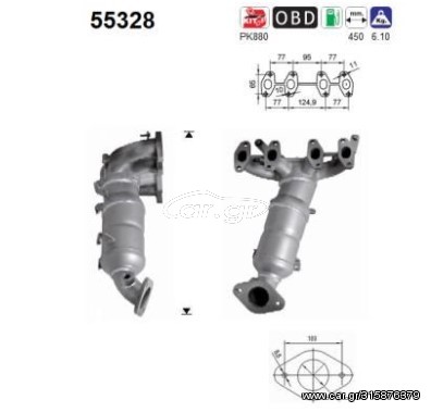 ΚΑΤΑΛΥΤΗΣ FIAT PUNTO/PUNTO EVO/GRANDE PUNTO/LINEA 1.2-1.4cc 2005- KARALOIZOS exhaust