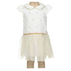 Φόρεμα Κορίτσι Golden Bead 9-24μ Λευκό