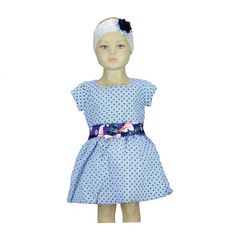 Παιδικό Φόρεμα Εβίτα Blue-Flowers 6-18μ. Μπλε