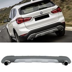 ΠΙΣΩ ΣΠΟΙΛΕΡ Rear Diffuser & Exhaust Muffler Tips Tailpipe Package BMW X1 SUV F48 (06.2015-up) M Sport Design