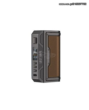 Thelema Quest 200W Box Mod by Lost Vape - Calf Leather Series - GUNMETAL