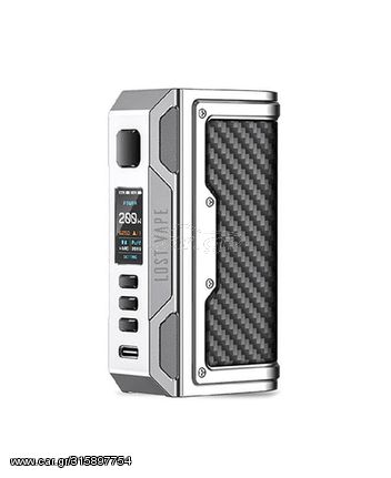 Thelema Quest 200W Box Mod by Lost Vape - Carbon Fiber Series - SILVER