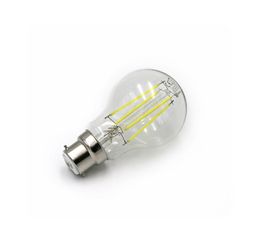 LED Λάμπα COG Αχλάδι Διάφανο B22 8W 230V Θερμό 13-22221800 Adeleq