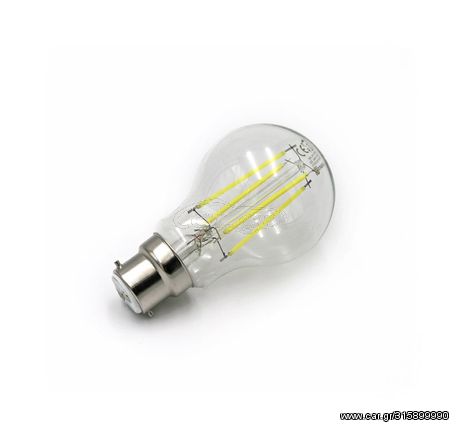 LED Λάμπα COG Αχλάδι Διάφανο B22 8W 230V Ψυχρό 13-2222180 Adeleq