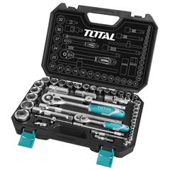 THT421441 Σετ Κασετίνα με Καρυδάκια 1/4" & 1/2" - 44 Τεμάχια - ΣΥΛΛΟΓΕΣ ΠΛΗΡΗΣ - TOTAL (#THT421441)