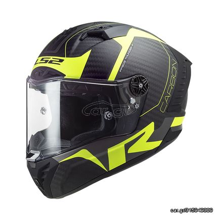 ΚΡΑΝΟΣ FULL FACE FF805 CARBON THUNDER RACING 1 MATT H-V YELLOW| LS2