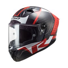 ΚΡΑΝΟΣ FULL FACE FF805 CARBON THUNDER RACING 1 GLOSS RED/WHITE | LS2