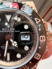 ROLEX GMT ROOTBEER FULL GOLD 18K 126715CHNR CORRECT HAND STACK SUPERCLONE -thumb-45