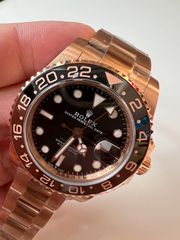 ROLEX GMT ROOTBEER FULL GOLD 18K 126715CHNR CORRECT HAND STACK SUPERCLONE -thumb-47