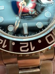 ROLEX GMT ROOTBEER FULL GOLD 18K 126715CHNR CORRECT HAND STACK SUPERCLONE -thumb-52
