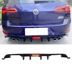 ΠΙΣΩ ΣΠΟΙΛΕΡ VW Golf 7.5 (2017-2019) R Look Piano Black with LED Red Reflector