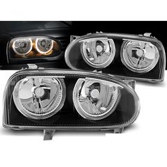 Φανάρια εμπρός angel eyes για Vw Golf 3 R32 design - μαύρα  
