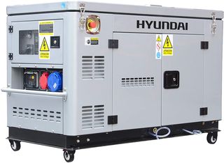 Γεννήτρια πετρελαίου 12,5 KVA HYUNDAI DHY12000 XSE-T 40C26 Full Power Μονοφασική & Τριφασική Υδρόψυκτη Xαμηλού θορύβου με Μίζα ( 40C26 )