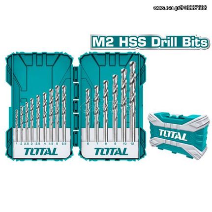 TOTAL ΣΕΤ ΤΡΥΠΑΝΙΑ HSS M2 15ΤΕΜ (TACSDL51502)