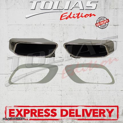 BMW X6 E71 08-14 DUAL EXHAUST TIPS TYPE M / ΔΙΠΛΑ ΤΕΛΙΚΑ ΕΞΑΤΜΙΣΕΩΝ 