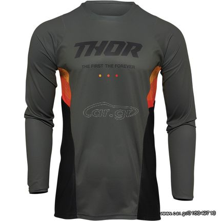 ΜΠΛΟΥΖΑ MX PULSE REACT JERSEY ARMY-GREEN/BLACK| THOR