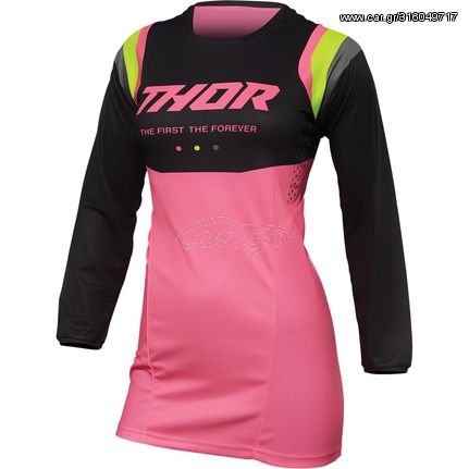 ΓΥΝΑΙΚΕΙΑ ΜΠΛΟΥΖΑ MX WOMEN'S REV JERSEY CHARCOAL/PINK| THOR