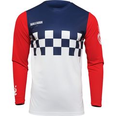 ΜΠΛΟΥΖΑ MX DIFFER CHEQ JERSEY WHITE/RED/BLUE|HALLMAN