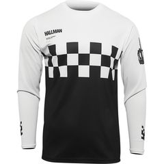 ΜΠΛΟΥΖΑ MX DIFFER CHEQ JERSEY BLACK/WHITE|HALLMAN