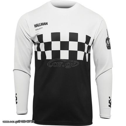 ΜΠΛΟΥΖΑ MX DIFFER CHEQ JERSEY BLACK/WHITE|HALLMAN