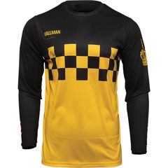 ΜΠΛΟΥΖΑ MX DIFFER CHEQ JERSEY YELLOW/BLACK|HALLMAN