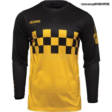 ΜΠΛΟΥΖΑ MX DIFFER CHEQ JERSEY YELLOW/BLACK|HALLMAN