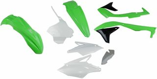 Κωδ.220323 UFO σετ πλαστικά KAKIT226F-999 MX KAWASAKI KX 450 F 18 μαύρο-πράσινο-λευκό τηλ.215-215-8211