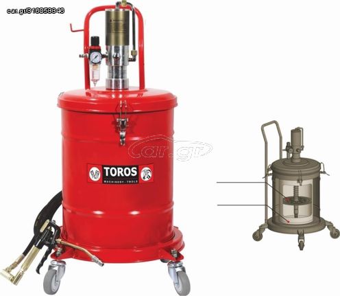 Γρασαδόρος Τροχήλατος Με Αντλία Αέρος 40lt Toros 40643