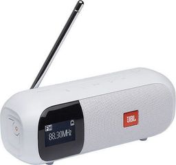 JBL Tuner 2 IPX7 Λευκό Φορητό Ραδιόφωνο Με Bluetooth Και 12 Ώρες Μπαταρίας Αυτονομίας (JBLTUNER2WHT) *