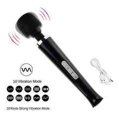 Stymulator-Magic Massager Wand USB White 10 Function-thumb-8