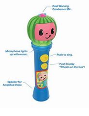 Cocomelon SING ALONG MICROPHONE πραγματικο ασυρματο KARAOKE μικροφωνο με ενσωματωμενη μουσικη κ φωτισμο [co-070]