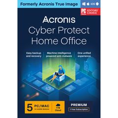 Acronis Cyber ​​Protect Home Office Premium for Windows & MAC + 1 TB cloud storage - 5 Users - 1 Year -  Multilingual - Ηλεκτρονική Άδεια