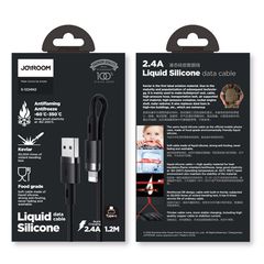 Joyroom Liquid Silicone Data Cable N2 USB-A / Lightning 2.4A 1.2m - Black-thumb-3