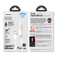 Joyroom Liquid Silicone Data Cable N2 USB-A / Lightning 2.4A 1.2m - White-thumb-3