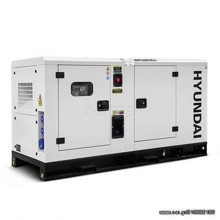 Γεννήτρια πετρελαίου 44 KVA HYUNDAI DHY45KSE 40E46 τριφασική υδρόψυκτη 1500 στροφών Κλειστού τύπου ( 40E46 )