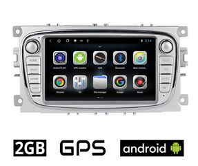 FORD MONDEO (2007 - 2014) Android οθόνη αυτοκίνητου 2GB με GPS WI-FI DSP (ηχοσύστημα αφής 7" ιντσών OEM Youtube Playstore MP3 USB Radio Bluetooth 4x60W Mirrorlink εργοστασιακού τύπου ασημί) FR96