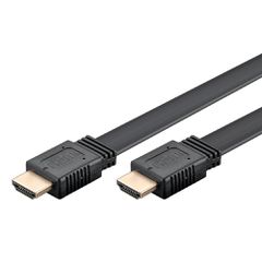 Καλώδιο GOOBAY HDMI 77134 με Ethernet, flat, 8K/60Hz, 48 Gbps, 1.5m, μαύρο