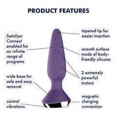 Satisfyer PLUG-ILICIOUS 1 Vibrating Anal Plug PURPLE-thumb-2